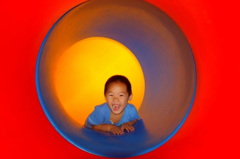 Colorful Pool Slides